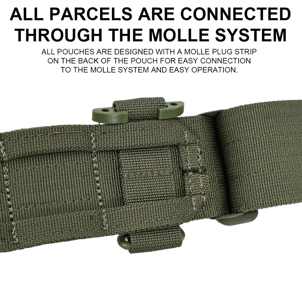 SINAIRSOFT 1000D Nylon Tactical Belt Set with Double Belt 5.56/7.62 Magazine Pouch