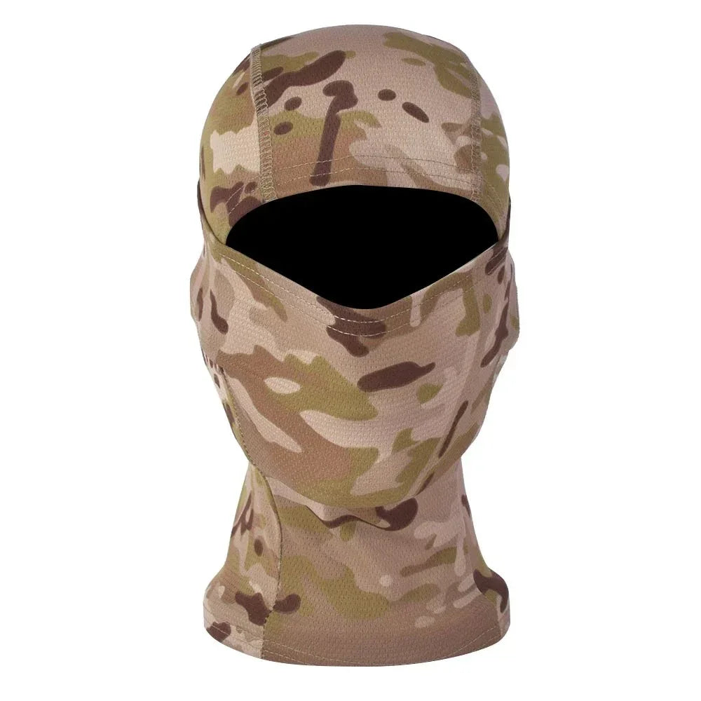 قناع وجه للرأس بالكامل وقبعة مموهة تكتيكية من SINAIRSOFT، وشاح رقبة للحماية من الرياح لركوب الدراجات