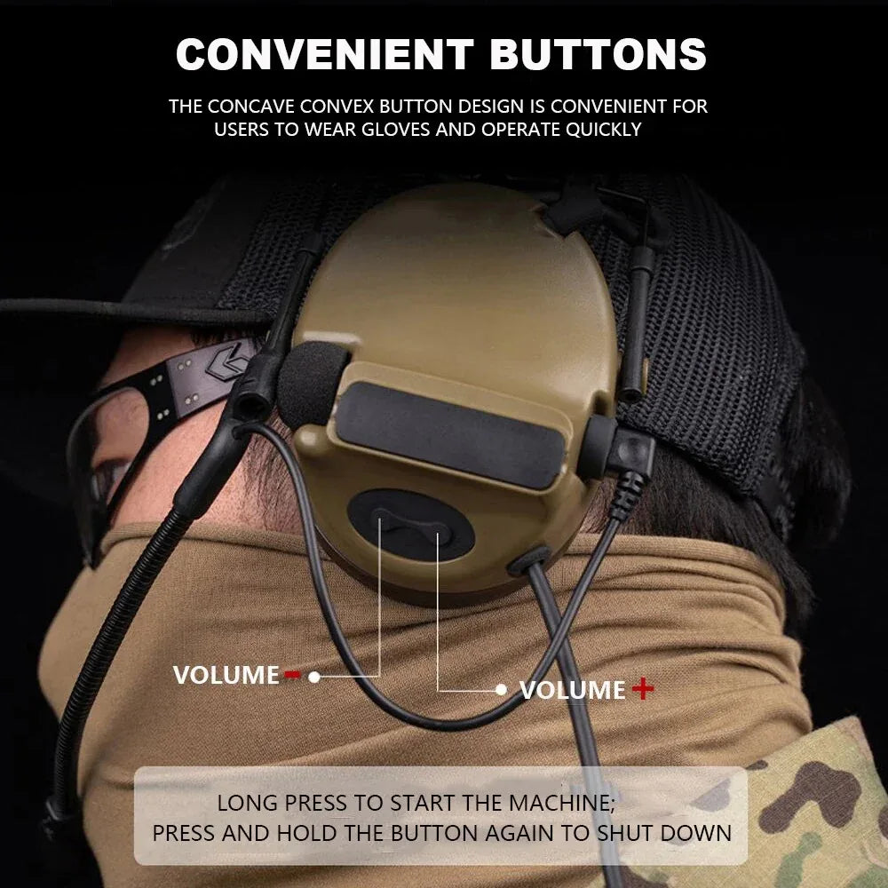 SINAIRSOFT Tactical Headset Helmet Noise Canceling Headphone
