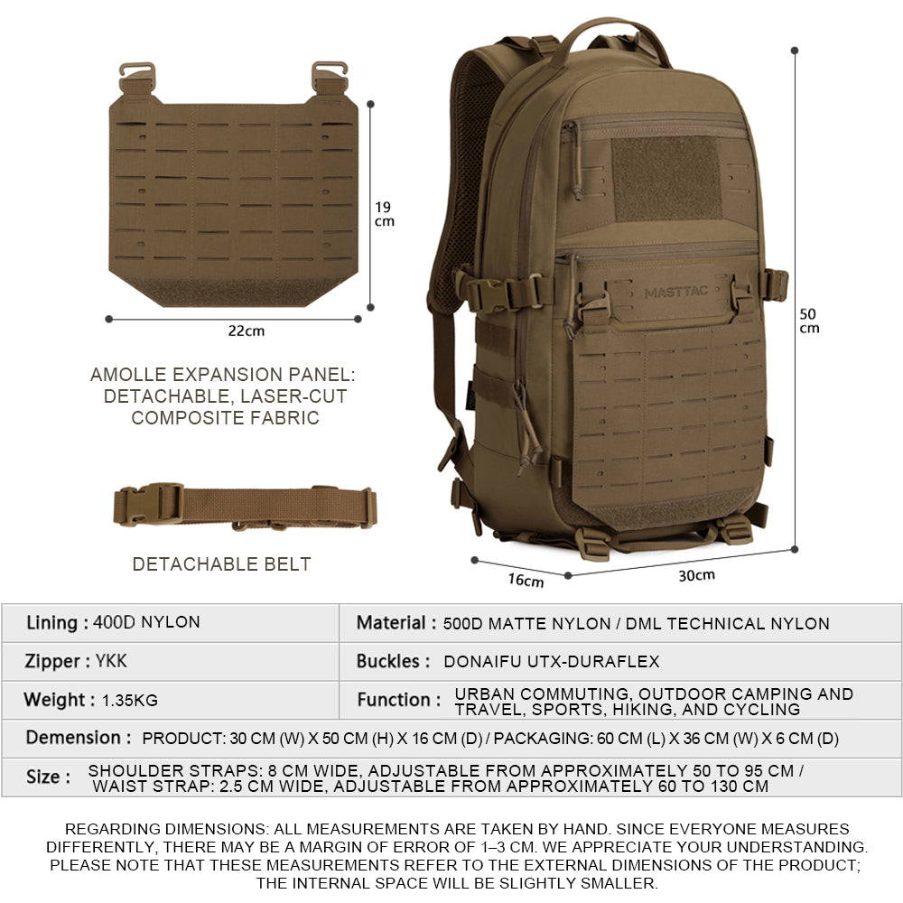 SINAIRSOFT Vanguard Tactical Pack: 500D Laser-Cut MOLLE