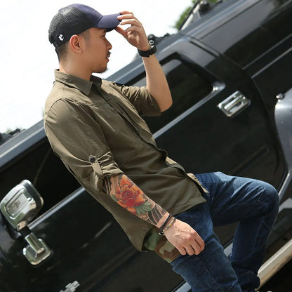 EMERSONGEAR Tactical Shirt Men's Breathable Ventilation Quick-Dry Multi-Pocket  Shirt