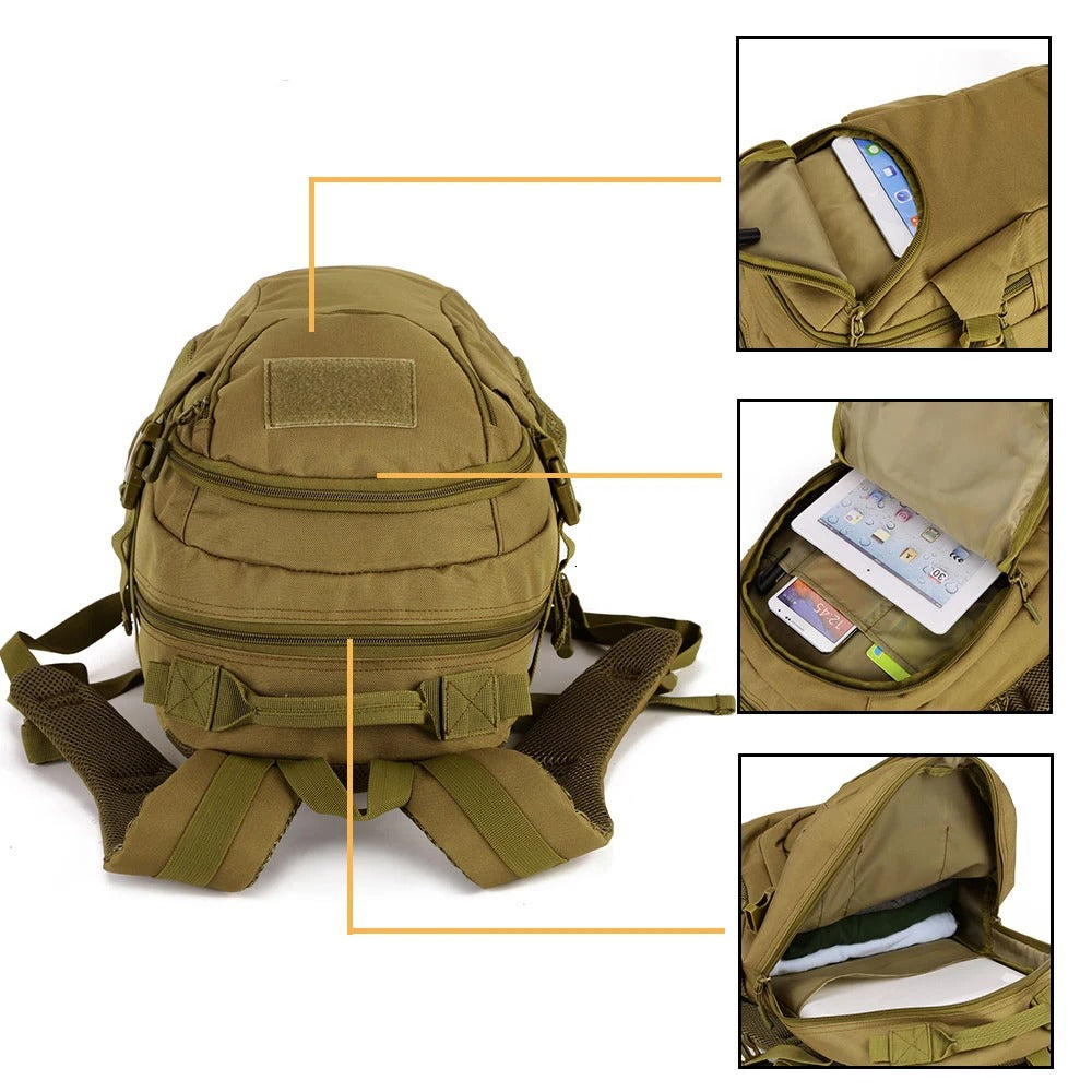 SINAIRSOFT Tactical Molle 25L Sport Backpack Camping Rucksack Bags