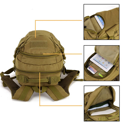 SINAIRSOFT Tactical Molle 25L Sport Backpack Camping Rucksack Bags