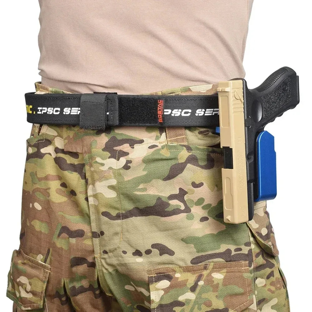 حزام الرماية SINAIRSOFT IPSC بطبقتين حزام قتالي تكتيكي لمسدس الأيرسوفت