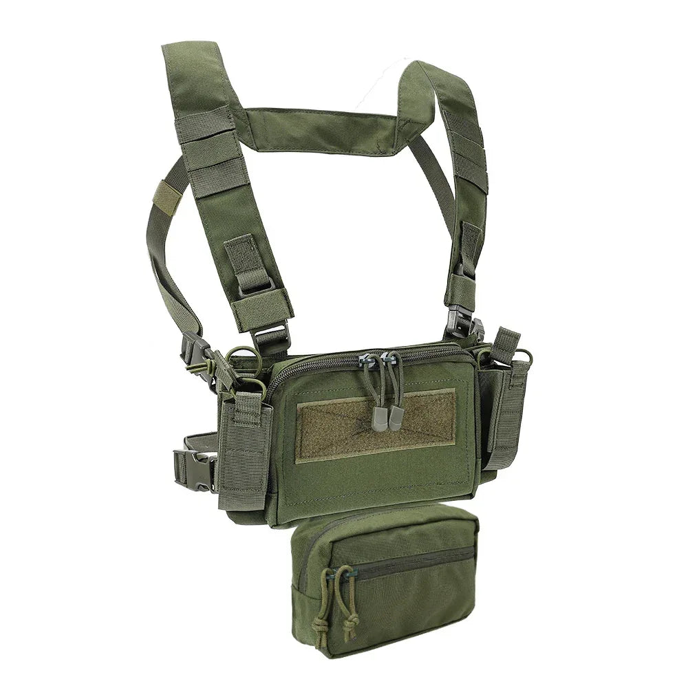 SINAIRSOFT Tactical Chest Rig Vest Modular Recon Harness Pack w/ Magazine Pouch Bag