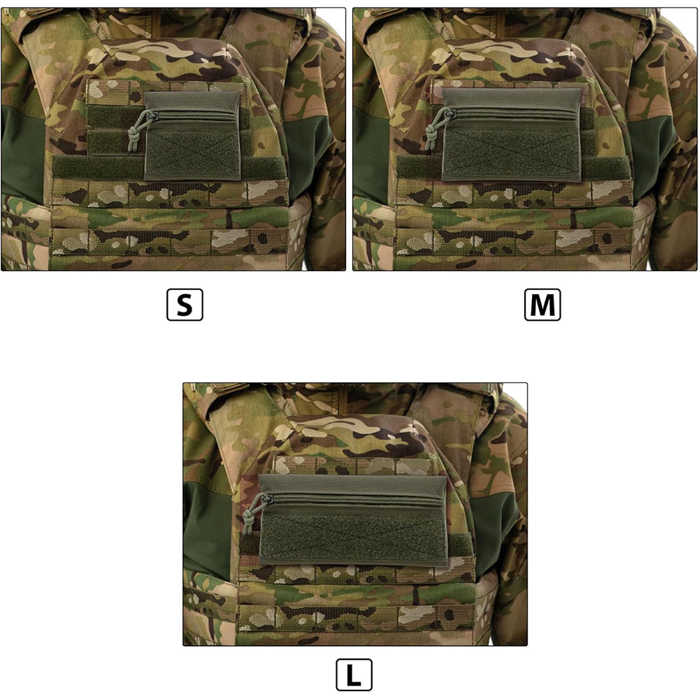 SINAIRSOFT Tactical Micro Flat Zipper Pouch Portable Storage Bag