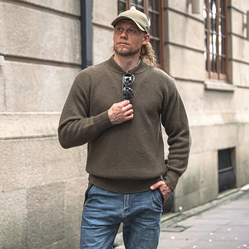EMERSONGEAR Wool Blend High-neck Sweatshirt