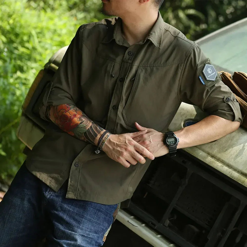 EMERSONGEAR Tactical Shirt Men's Breathable Ventilation Quick-Dry Multi-Pocket  Shirt