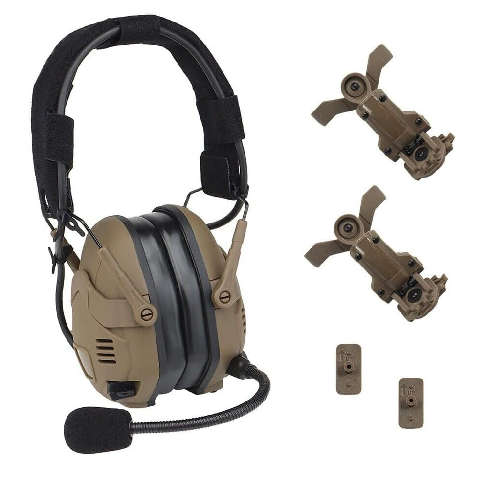 SINAIRSOF Tactical Electronic Headset Bluetooth Silicone Earmuffs Shooting