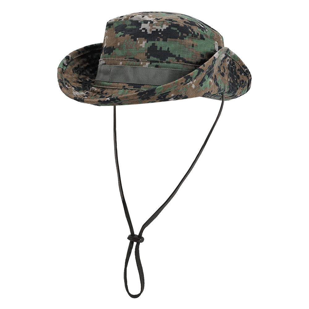 SINAIRSOFT Camo Tactical Boonie Hat, Wide Brim Outdoor Bush Sun Protection Cap