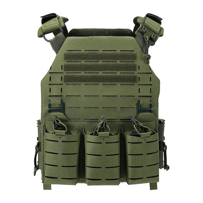 SINAIRSOFT Tactical Vest With Quick Release Laser Cut Triple Magazine