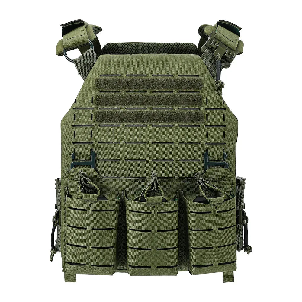 سترة SINAIRSOFT التكتيكية مع تحرير سريع وقص ليزر لثلاث مخازن ذخيرة
