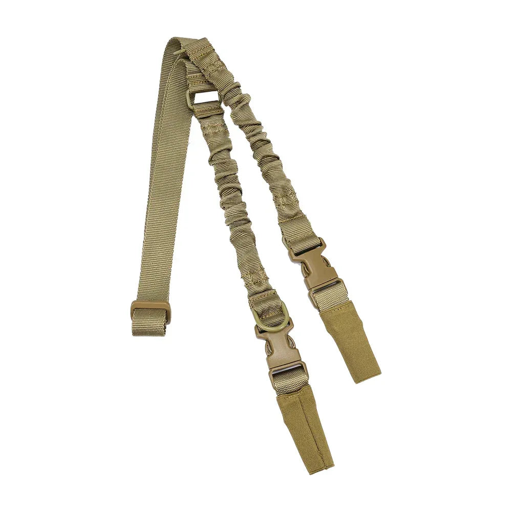 SINAIRSOFT Tactical Two Dual Point Sling Adjustable Bungee Hunting Rifle Gun Airsoft Strap