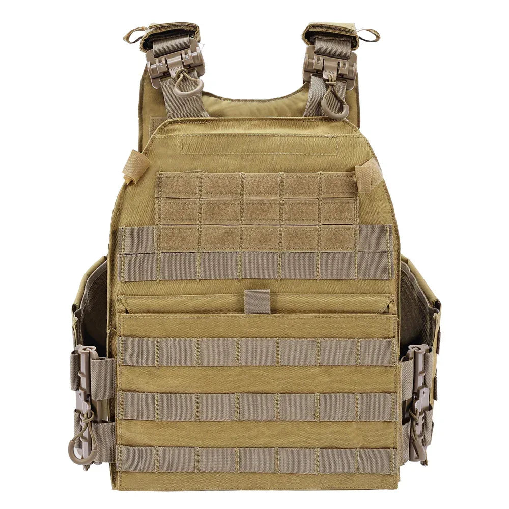 SINAIRSOFT سترة تدريب تكتيكية قتالية مع حامل لوحات حماية للجسم قابلة للتعديل