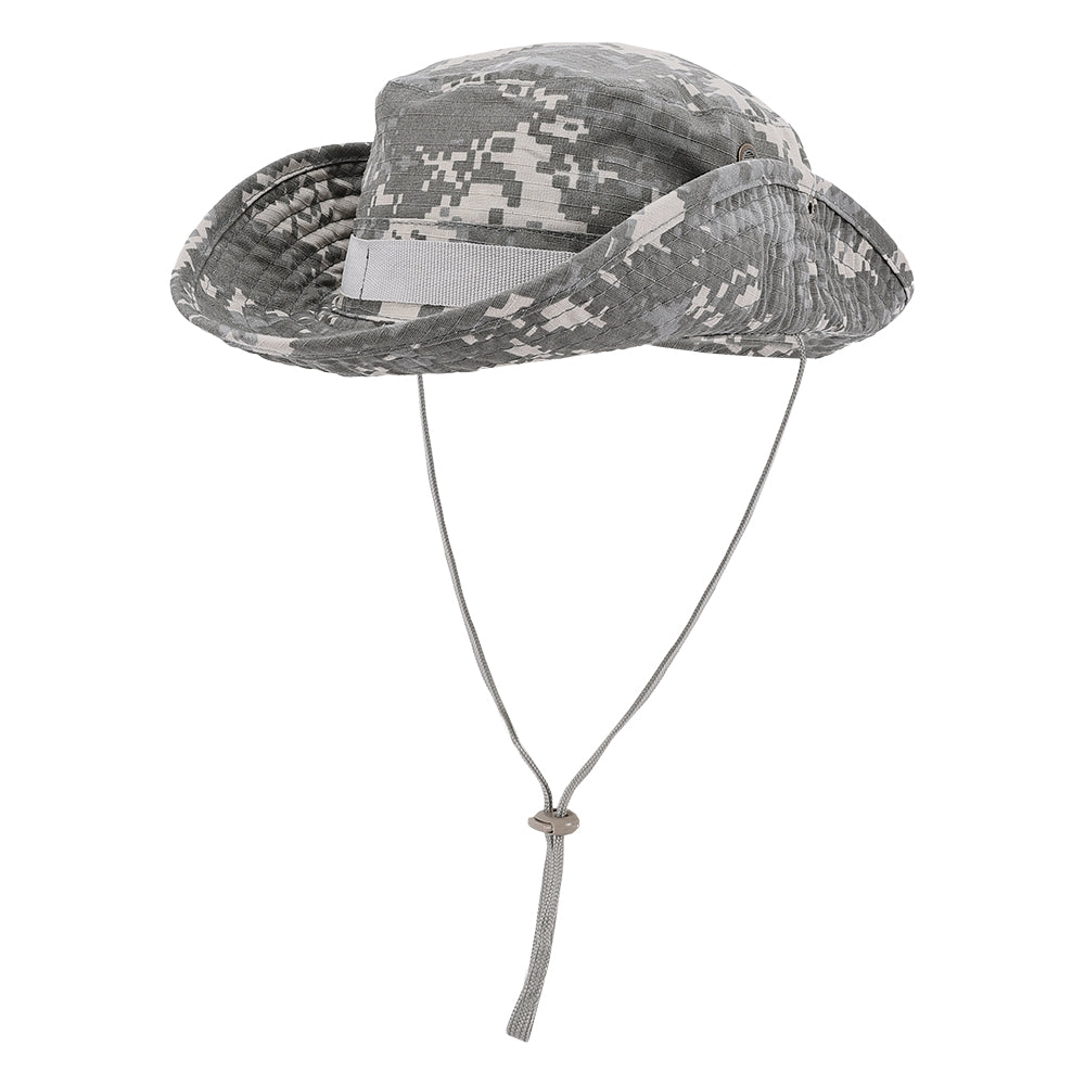 SINAIRSOFT Camo Tactical Boonie Hat, Wide Brim Outdoor Bush Sun Protection Cap
