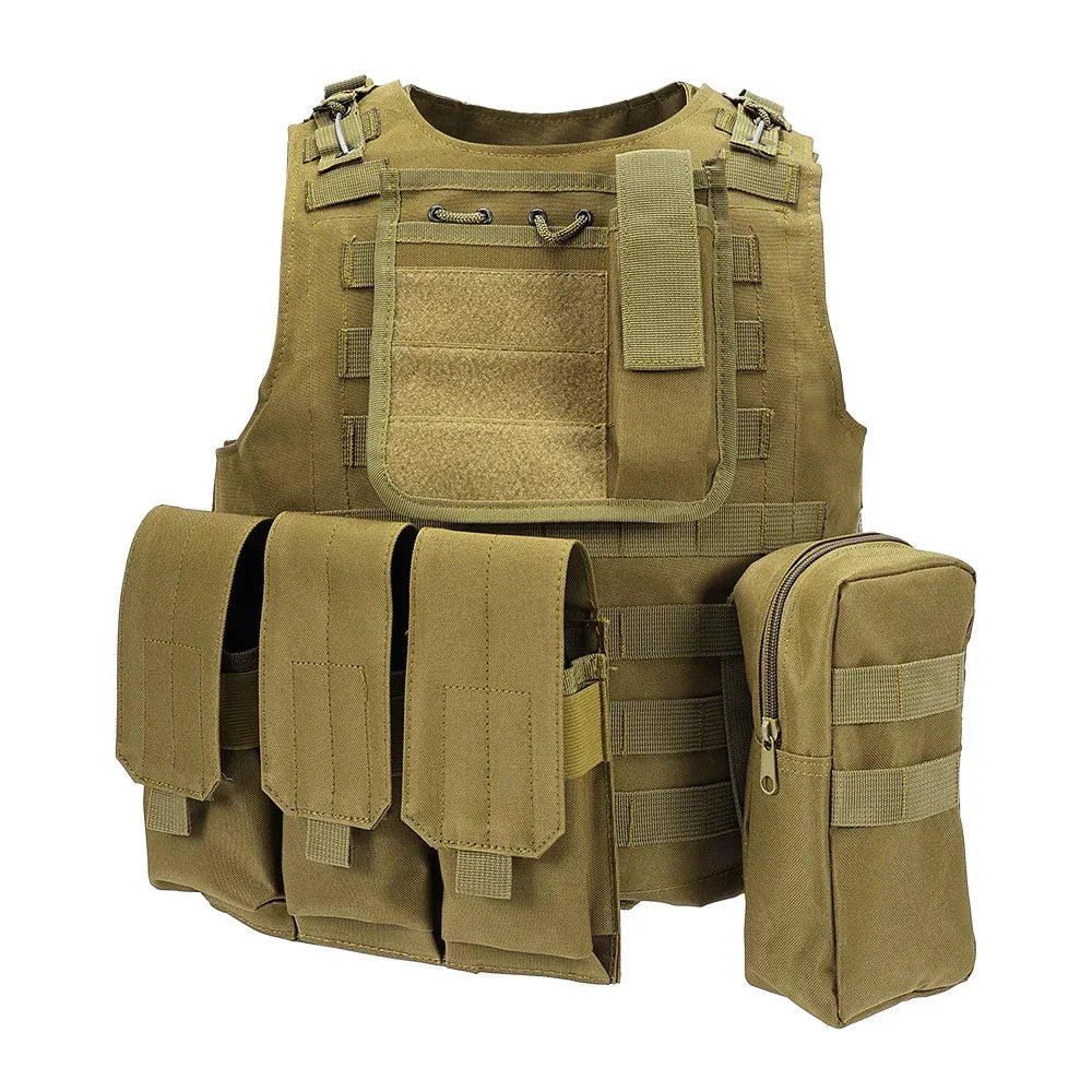سترة SINAIRSOFT التكتيكية القتالية نظام Molle للقتال وحمل الألواح للعبة كرات الطلاء