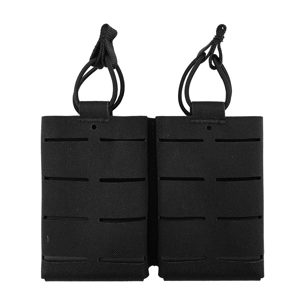 جراب مجلة بندقية تكتيكي مزدوج 5.56 من SINAIRSOFT MOLLE حامل خراطيش MAG بقطع ليزر