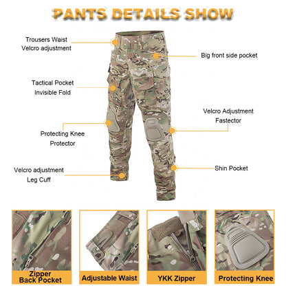 SINAIRSOFT Men's Tactical G3 Camouflage Pants Hunting Clothes