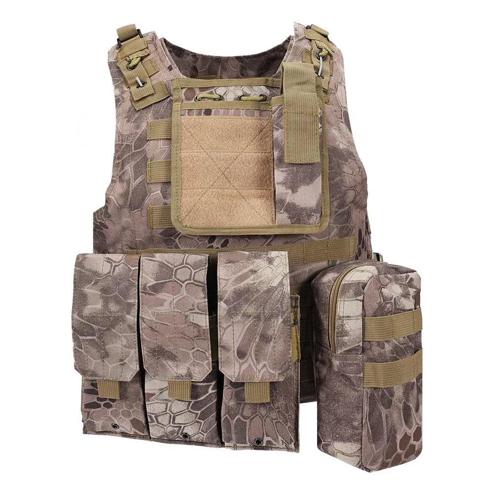 سترة SINAIRSOFT التكتيكية القتالية نظام Molle للقتال وحمل الألواح للعبة كرات الطلاء