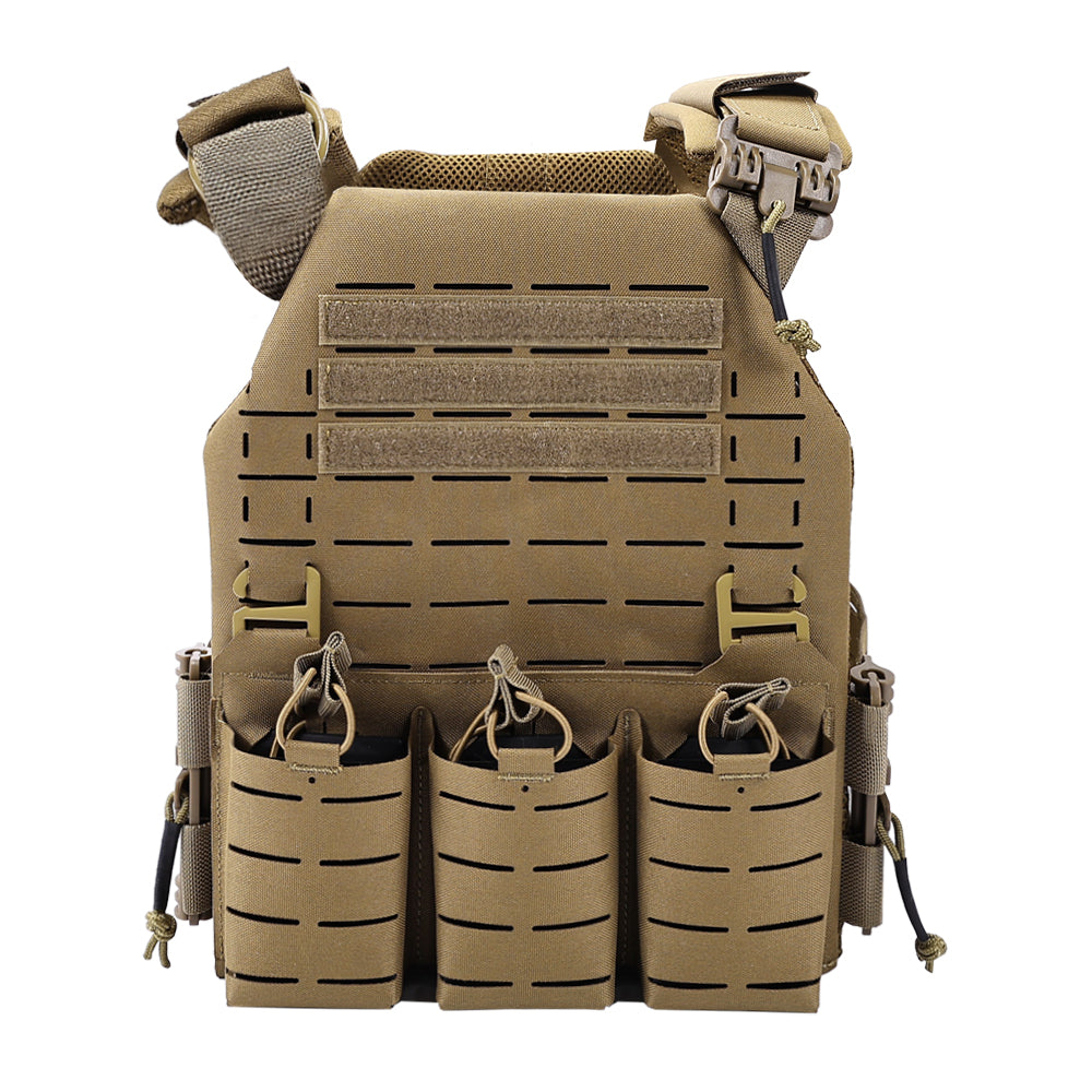 SINAIRSOFT Tactical Vest With Quick Release Laser Cut Triple Magazine