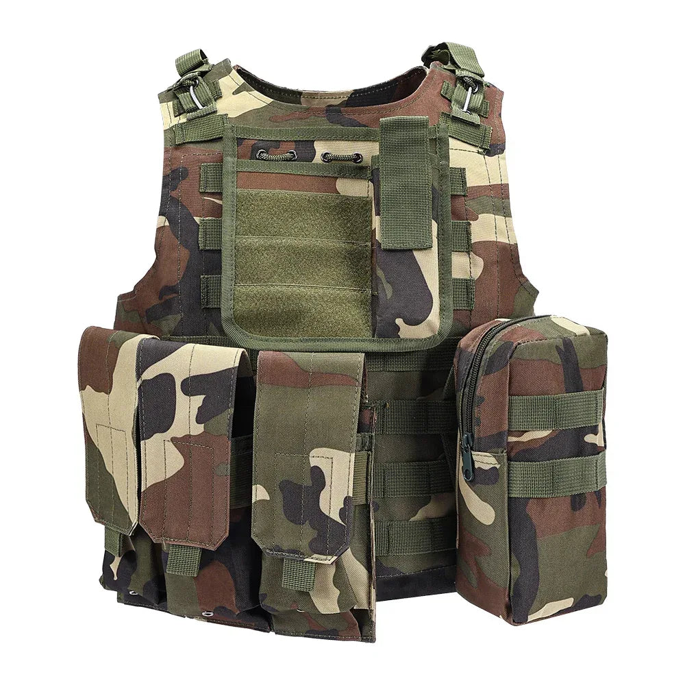 سترة SINAIRSOFT التكتيكية القتالية نظام Molle للقتال وحمل الألواح للعبة كرات الطلاء