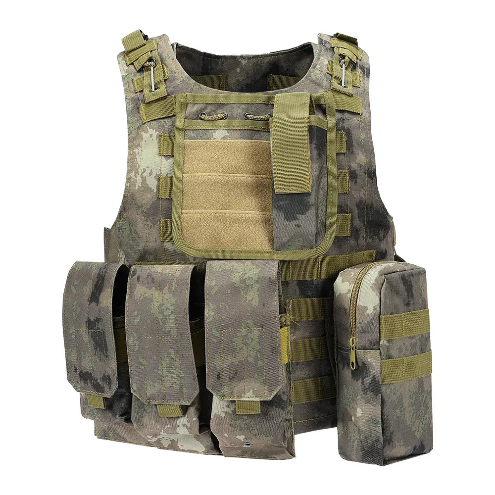 سترة SINAIRSOFT التكتيكية القتالية نظام Molle للقتال وحمل الألواح للعبة كرات الطلاء