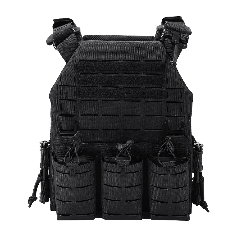 SINAIRSOFT Tactical Vest With Quick Release Laser Cut Triple Magazine