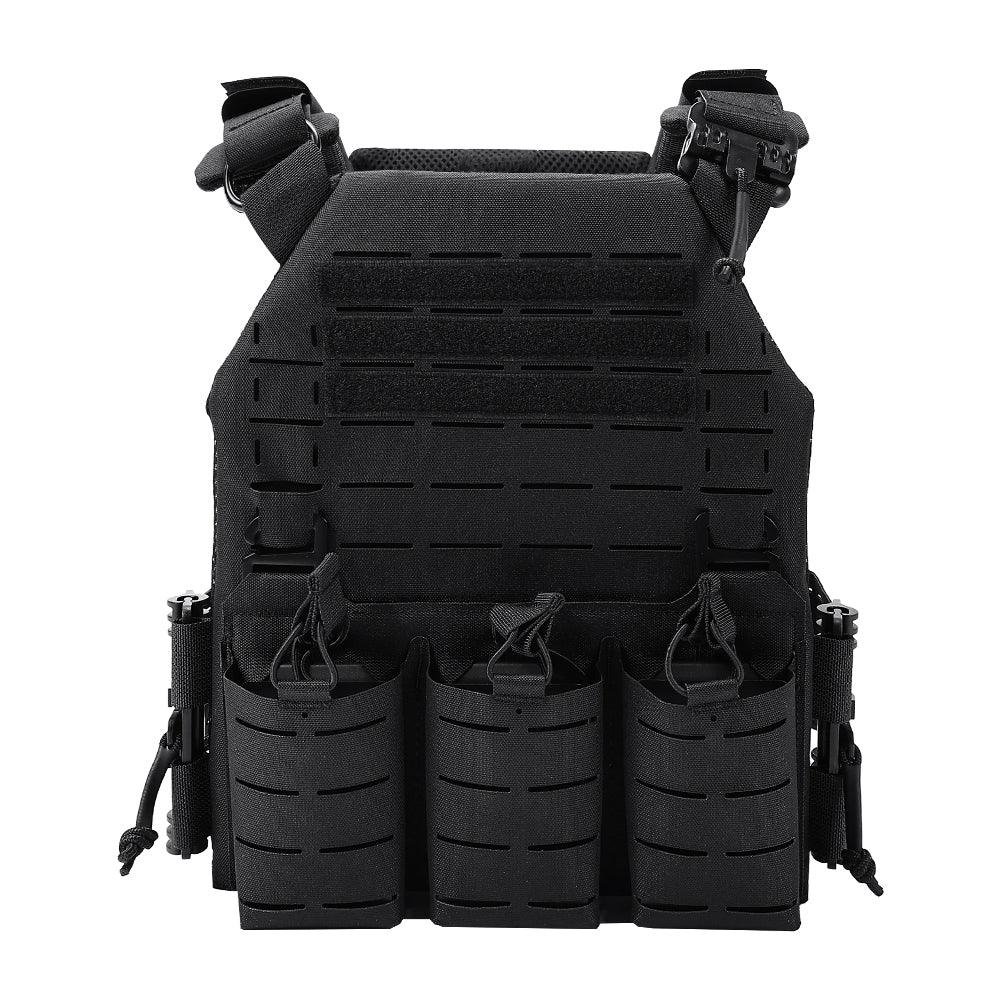 سترة SINAIRSOFT التكتيكية مع تحرير سريع وقص ليزر لثلاث مخازن ذخيرة