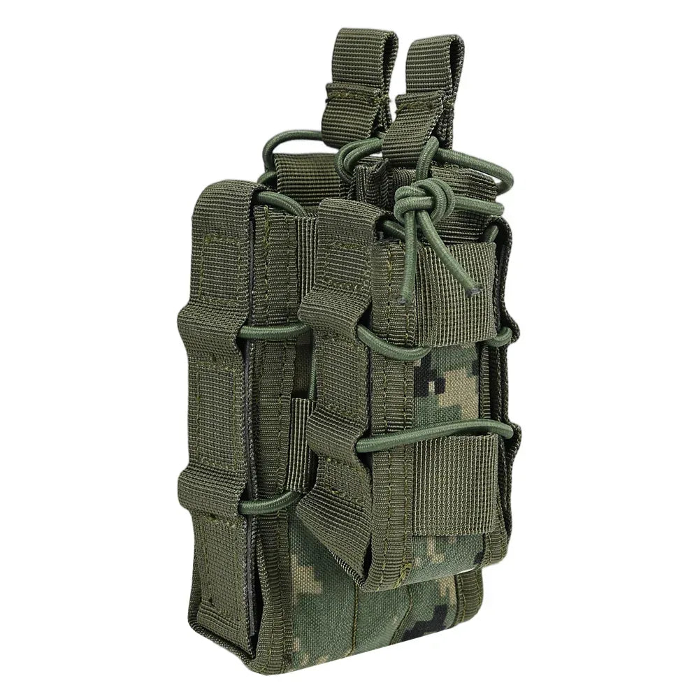 SINAIRSOFT Molle 5.56 7.62 حافظة مجلة فردية مزدوجة حقيبة خصر لحقائب السترة