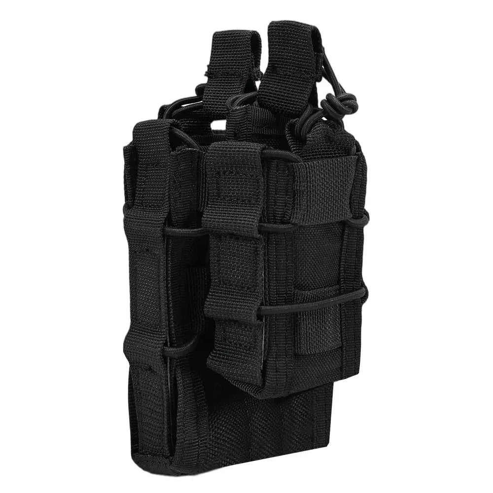 SINAIRSOFT Molle 5.56 7.62 حافظة مجلة فردية مزدوجة حقيبة خصر لحقائب السترة