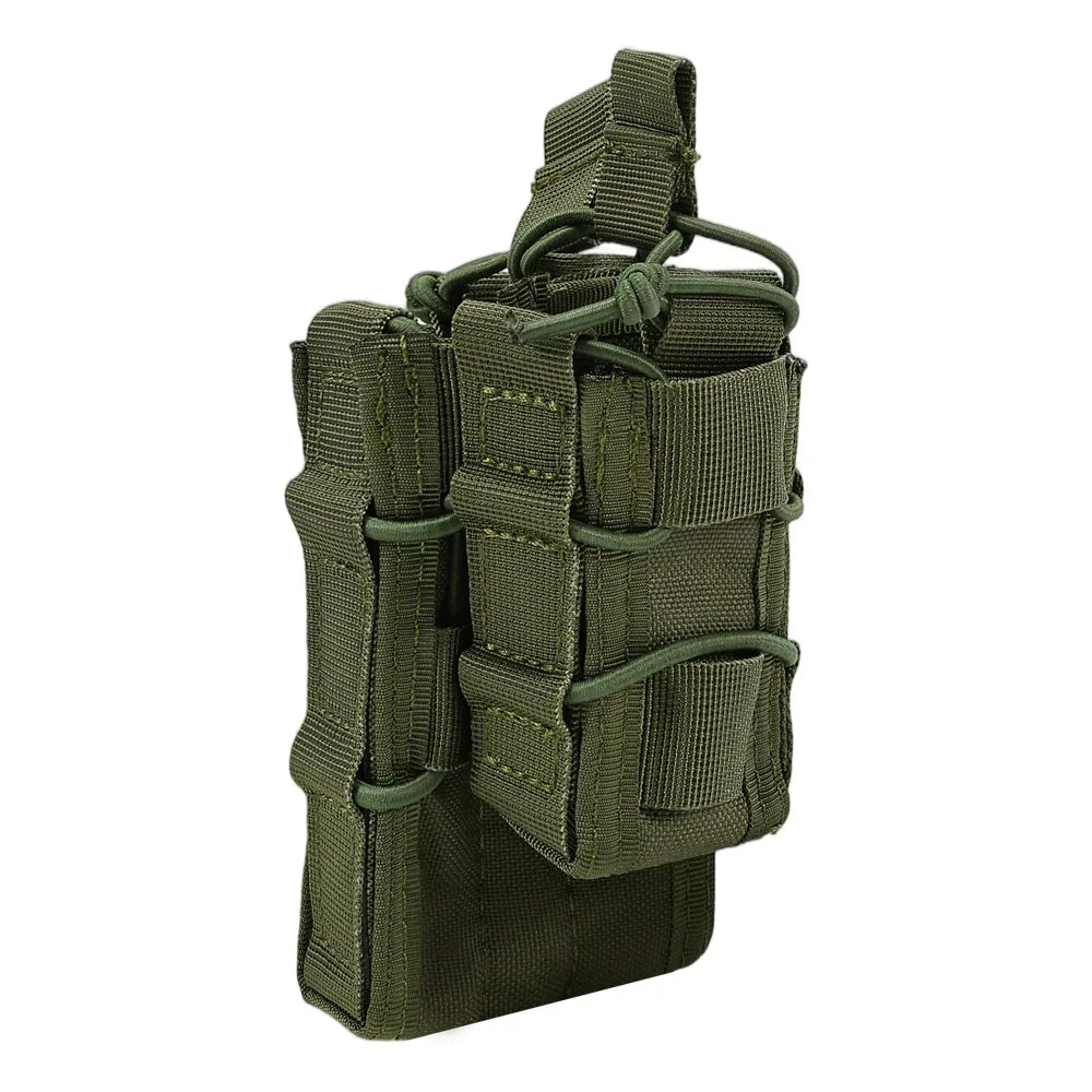 SINAIRSOFT Molle 5.56 7.62 حافظة مجلة فردية مزدوجة حقيبة خصر لحقائب السترة