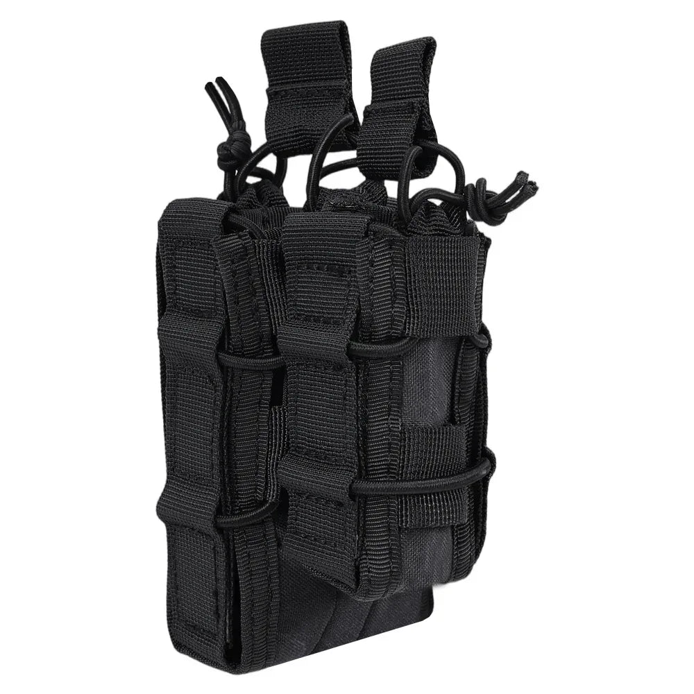 SINAIRSOFT Molle 5.56 7.62 حافظة مجلة فردية مزدوجة حقيبة خصر لحقائب السترة