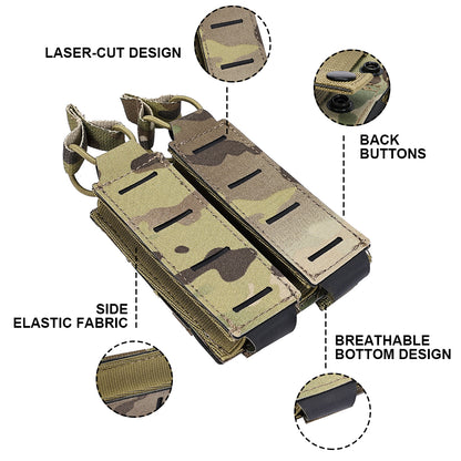 SINAIRSOFT Tactical Molle Pistol 9mm Double Magazine Pouch