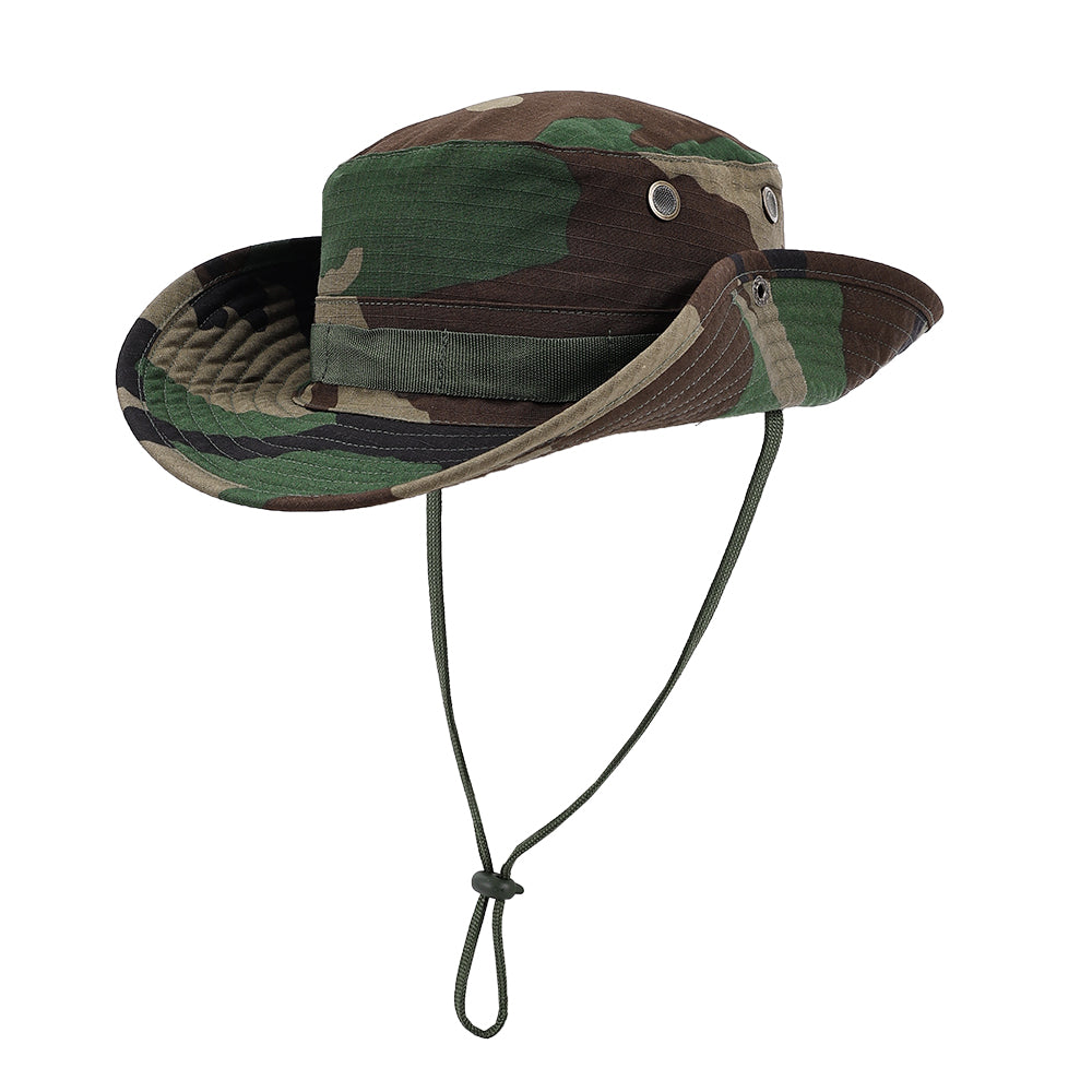 SINAIRSOFT Taktika Ĉasista Ĉapelo Kamufla Fiŝĉapelo Larĝranda Sunprotekta Ĝangala Ĉasista Ĉapo