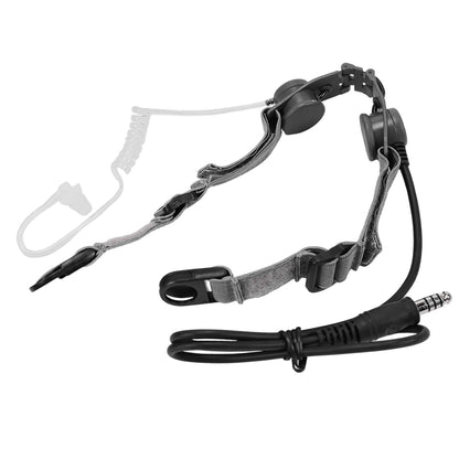 SINAIRSOFT Tactical Throat Vibration Mic Headset Microphone NATO Plug for Radio