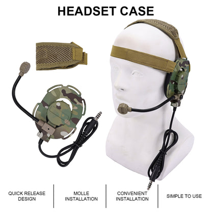 SINAIRSOFT Z TAC Tactical Bowman EVO III Doulbe Side Headset L/R Dual Side MIC Config
