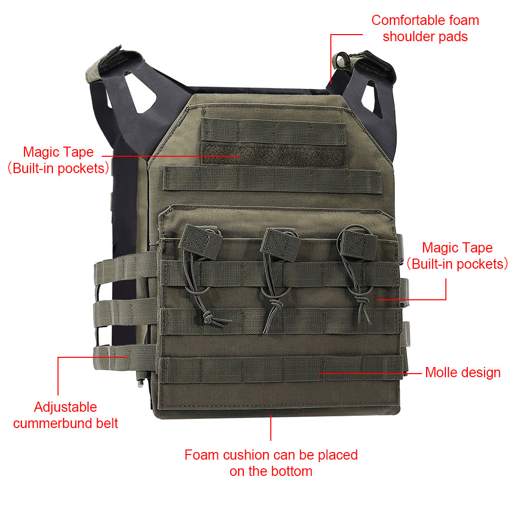 SINAIRSOFT Tactical JPC Vest Molle Plate Carrier Paintball Airsoft