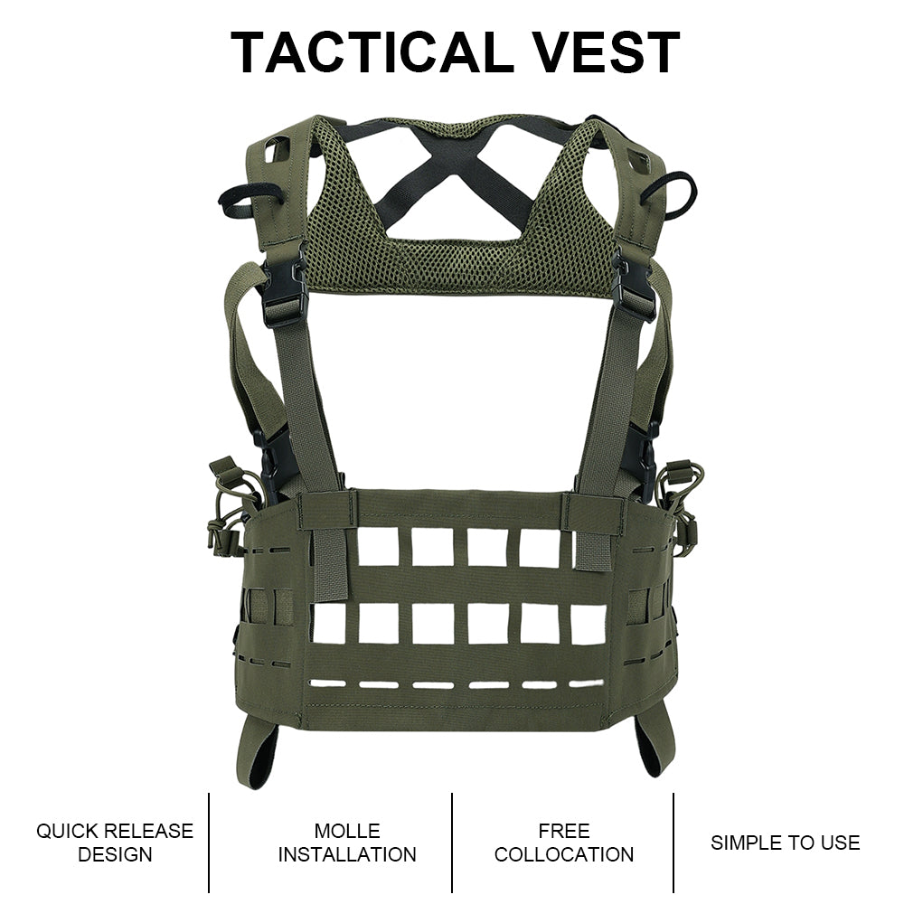 SINAIRSOFT Tactical Molle Vest SPC Portable Lightweight Modular Chest Rig