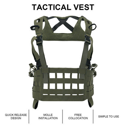 SINAIRSOFT Tactical Molle Vest SPC Portable Lightweight Modular Chest Rig