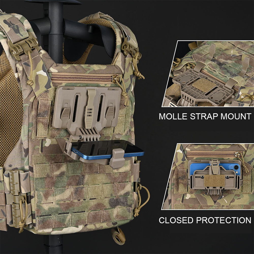 SINAIRSOFT Tactical Folded Vest Front Molle Navigation Board Holder
