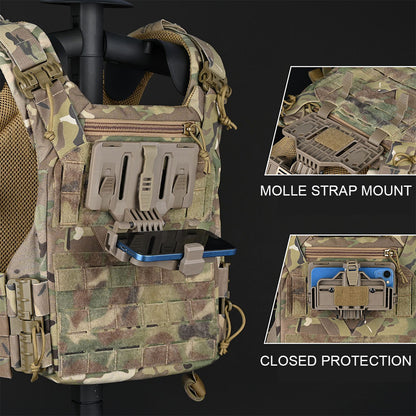 SINAIRSOFT Tactical Folded Vest Front Molle Navigation Board Holder