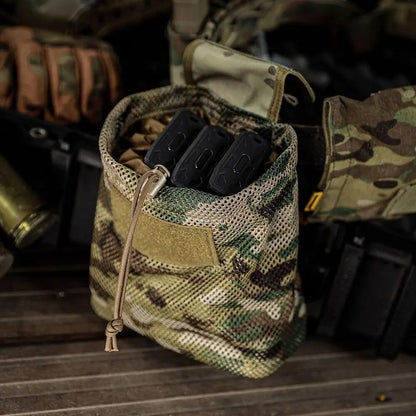 EMERSONGEAR Tactical Molle Mesh Dump Pouch Outdoor Drawstring Magazine Bag