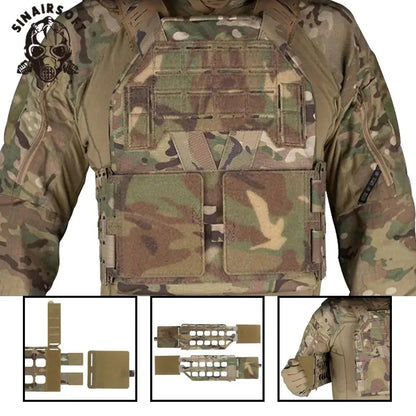 SINAIRSOFT Taktika KZ Plata Portaĵujo Ŝultrobendo MOLLE Zono Fleksebla Stilo K19 KZ Vestaĵo Plataĵo
