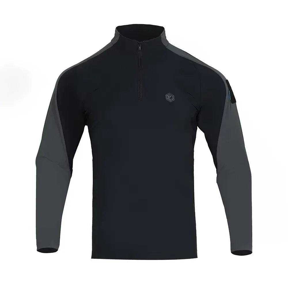 تي شيرت بولو بأكمام طويلة "أبوكاليبس" من Emersongear Blue Label، قمصان يومية
