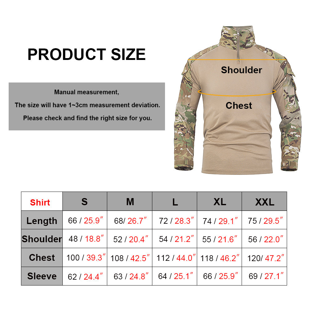 SINAIRSOFT Tactical G3 Combat Men's Hunting Training Soldier Long Sleeve