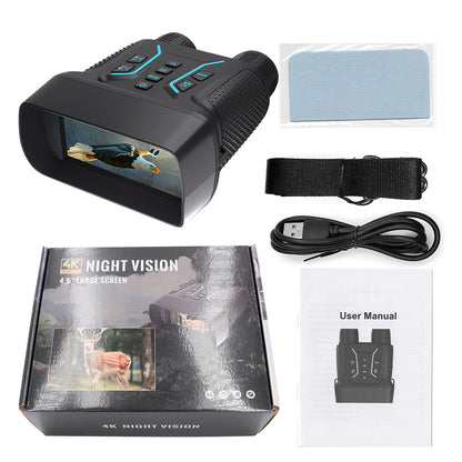SINAIRSOFT 4K Night Vision Binoculars 4.5 Inch Screen 8X Digital Zoom Tactical Rechargeable