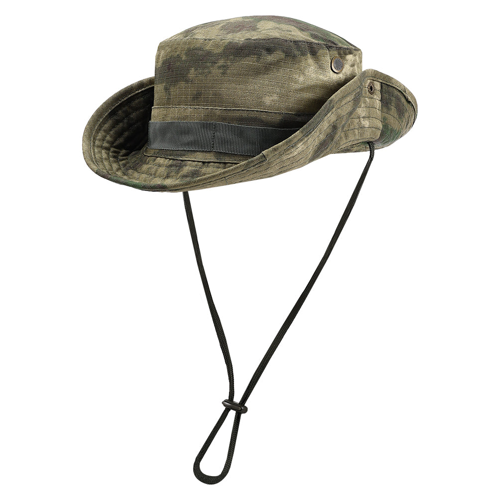 SINAIRSOFT Camo Tactical Boonie Hat, Wide Brim Outdoor Bush Sun Protection Cap
