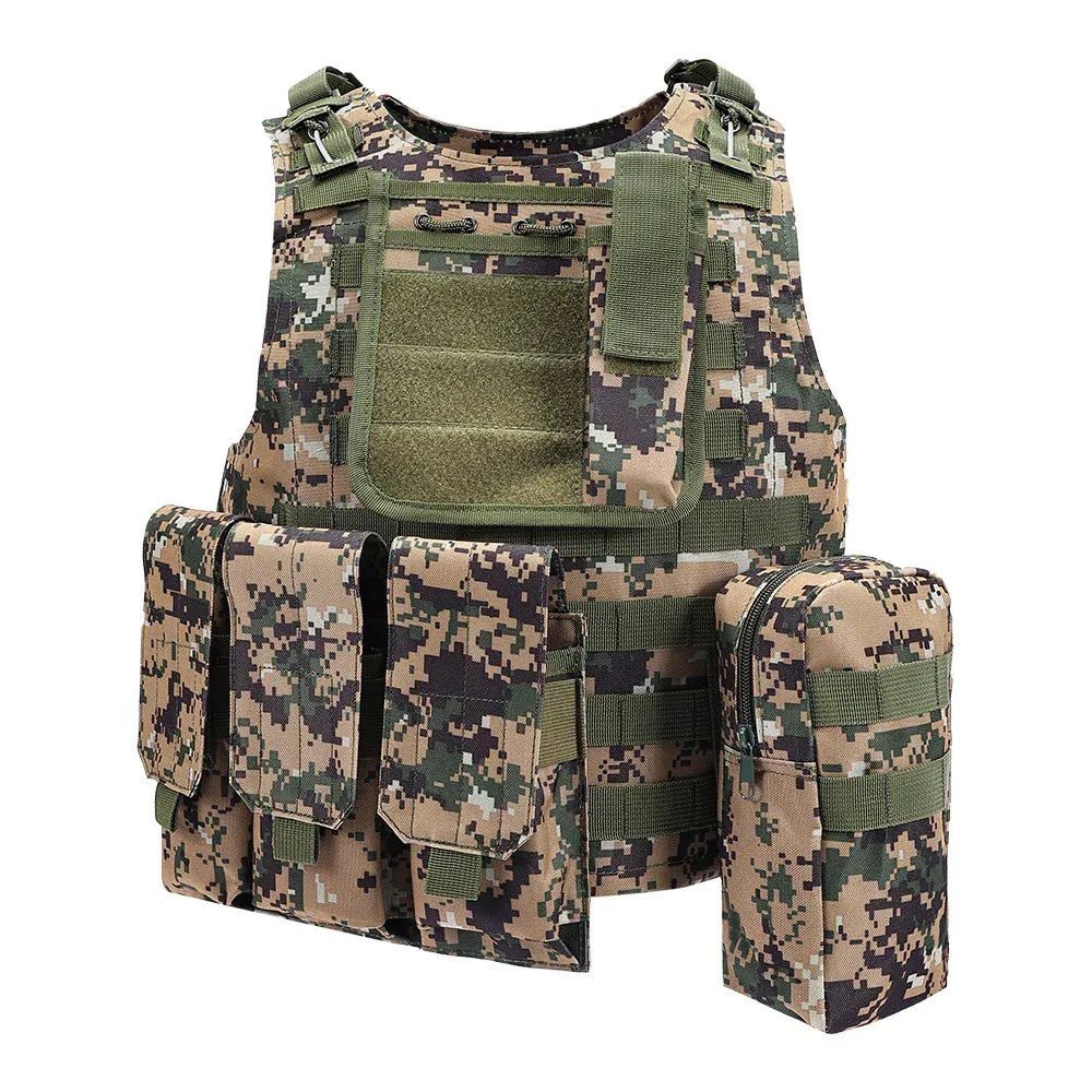 سترة SINAIRSOFT التكتيكية القتالية نظام Molle للقتال وحمل الألواح للعبة كرات الطلاء