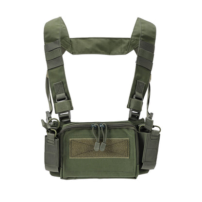 SINAIRSOFT Tactical Chest Rig Vest CRM Harness M4 5.56 Magazine Insert Flatback
