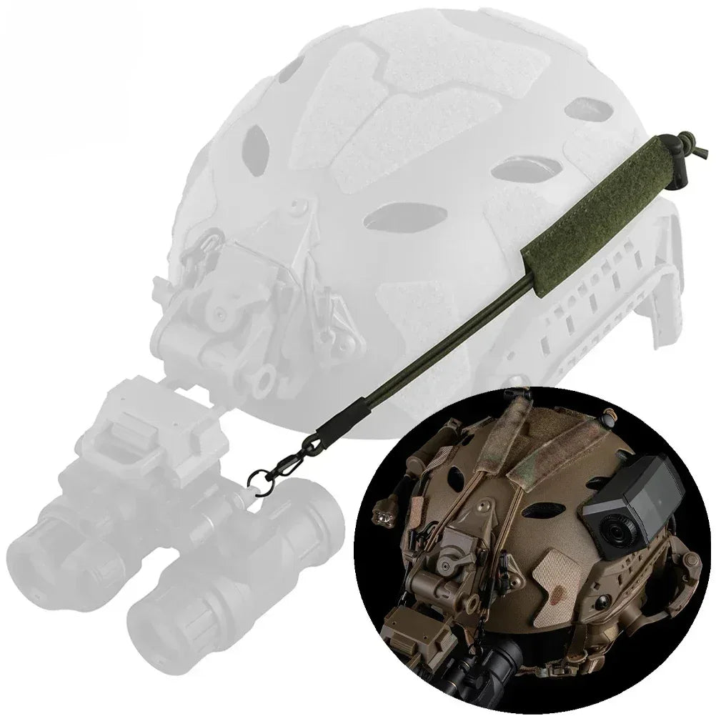 SINAIRSOFT خوذة تكتيكية جهاز الرؤية الليلية حبل تثبيت مضاد للضياع V4 Nvg حبل قصير مجاني